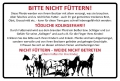 Blechschild - PFERDE - BITTE NICHT FÜTTERN - MIT HINWEISEN