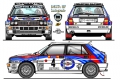 Blechschild - LANCIA DELTA INTEGRALE HF MC